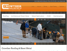 Tablet Screenshot of crowtherroofing.com